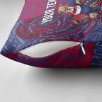 Custom Western Bulldogs Mascot Pillow Cover Polynesian Tribal Swirl Dynamic - Bulldog Football