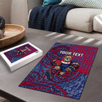 Custom Western Bulldogs Mascot Puzzle Polynesian Tribal Swirl Dynamic - Bulldog Football