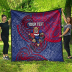 Custom Western Bulldogs Mascot Quilt Polynesian Tribal Swirl Dynamic - Bulldog Football