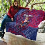 Custom Western Bulldogs Mascot Quilt Polynesian Tribal Swirl Dynamic - Bulldog Football