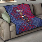 Custom Western Bulldogs Mascot Quilt Polynesian Tribal Swirl Dynamic - Bulldog Football