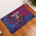 Custom Western Bulldogs Mascot Rubber Doormat Polynesian Tribal Swirl Dynamic - Bulldog Football