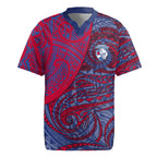 Custom Western Bulldogs Mascot Rugby Jersey Polynesian Tribal Swirl Dynamic - Bulldog Football