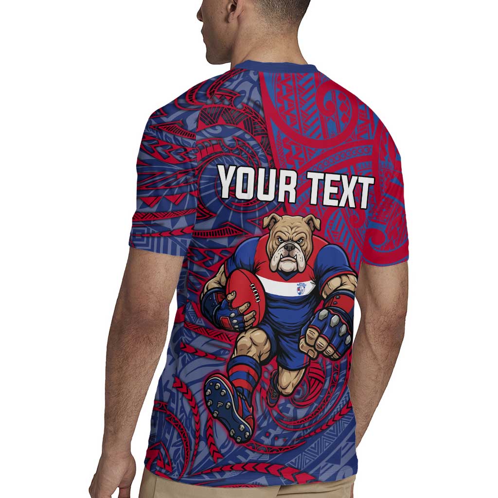 Custom Western Bulldogs Mascot Rugby Jersey Polynesian Tribal Swirl Dynamic - Bulldog Football