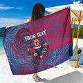 Custom Western Bulldogs Mascot Sarong Polynesian Tribal Swirl Dynamic - Bulldog Football