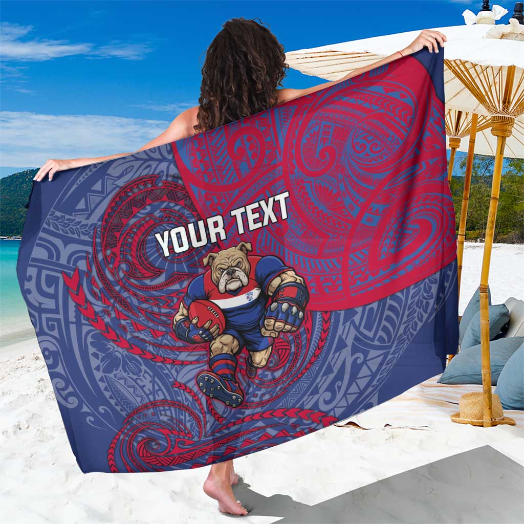 Custom Western Bulldogs Mascot Sarong Polynesian Tribal Swirl Dynamic - Bulldog Football