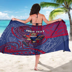 Custom Western Bulldogs Mascot Sarong Polynesian Tribal Swirl Dynamic - Bulldog Football