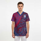 Custom Western Bulldogs Mascot Scrub Top Polynesian Tribal Swirl Dynamic - Bulldog Football