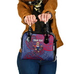 Custom Western Bulldogs Mascot Shoulder Handbag Polynesian Tribal Swirl Dynamic - Bulldog Football