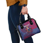 Custom Western Bulldogs Mascot Shoulder Handbag Polynesian Tribal Swirl Dynamic - Bulldog Football