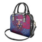 Custom Western Bulldogs Mascot Shoulder Handbag Polynesian Tribal Swirl Dynamic - Bulldog Football