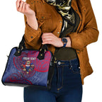 Custom Western Bulldogs Mascot Shoulder Handbag Polynesian Tribal Swirl Dynamic - Bulldog Football
