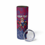 Custom Western Bulldogs Mascot Skinny Tumbler Polynesian Tribal Swirl Dynamic - Bulldog Football