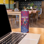 Custom Western Bulldogs Mascot Skinny Tumbler Polynesian Tribal Swirl Dynamic - Bulldog Football