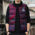 Custom Western Bulldogs Mascot Sleeveless Puffer Jacket Polynesian Tribal Swirl Dynamic - Bulldog Football