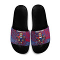 Custom Western Bulldogs Mascot Slide Sandals Polynesian Tribal Swirl Dynamic - Bulldog Football