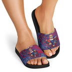 Custom Western Bulldogs Mascot Slide Sandals Polynesian Tribal Swirl Dynamic - Bulldog Football