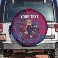 Custom Western Bulldogs Mascot Spare Tire Cover Polynesian Tribal Swirl Dynamic - Bulldog Football