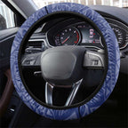 Western Bulldogs Mascot Steering Wheel Cover Polynesian Tribal Swirl Dynamic - Bulldog Football