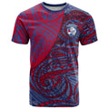 Custom Western Bulldogs Mascot T Shirt Polynesian Tribal Swirl Dynamic - Bulldog Football