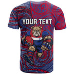 Custom Western Bulldogs Mascot T Shirt Polynesian Tribal Swirl Dynamic - Bulldog Football
