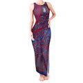 Custom Western Bulldogs Mascot Tank Maxi Dress Polynesian Tribal Swirl Dynamic - Bulldog Football