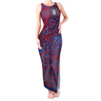 Custom Western Bulldogs Mascot Tank Maxi Dress Polynesian Tribal Swirl Dynamic - Bulldog Football