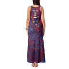 Custom Western Bulldogs Mascot Tank Maxi Dress Polynesian Tribal Swirl Dynamic - Bulldog Football