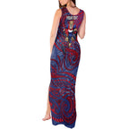 Custom Western Bulldogs Mascot Tank Maxi Dress Polynesian Tribal Swirl Dynamic - Bulldog Football
