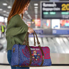 Custom Western Bulldogs Mascot Travel Bag Polynesian Tribal Swirl Dynamic - Bulldog Football