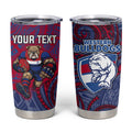 Custom Western Bulldogs Mascot Tumbler Cup Polynesian Tribal Swirl Dynamic - Bulldog Football