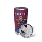 Custom Western Bulldogs Mascot Tumbler Cup Polynesian Tribal Swirl Dynamic - Bulldog Football
