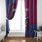 Custom Western Bulldogs Mascot Window Curtain Polynesian Tribal Swirl Dynamic - Bulldog Football