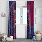 Custom Western Bulldogs Mascot Window Curtain Polynesian Tribal Swirl Dynamic - Bulldog Football