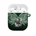 Custom South Sydney Rabbitohs Rugby AirPods Case Rabbit Warrior Polynesia Islander Rugby Mascot