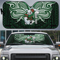 Custom South Sydney Rabbitohs Rugby Auto Sun Shade Rabbit Warrior Polynesia Islander Rugby Mascot