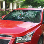 Custom South Sydney Rabbitohs Rugby Auto Sun Shade Rabbit Warrior Polynesia Islander Rugby Mascot