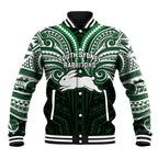 Custom South Sydney Rabbitohs Rugby Baseball Jacket Rabbit Warrior Polynesia Islander Rugby Mascot