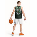 Custom South Sydney Rabbitohs Rugby Basketball Jersey Rabbit Warrior Polynesia Islander Rugby Mascot
