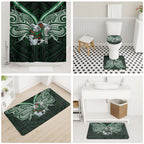 Custom South Sydney Rabbitohs Rugby Bathroom Set Rabbit Warrior Polynesia Islander Rugby Mascot
