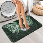 Custom South Sydney Rabbitohs Rugby Bathroom Set Rabbit Warrior Polynesia Islander Rugby Mascot