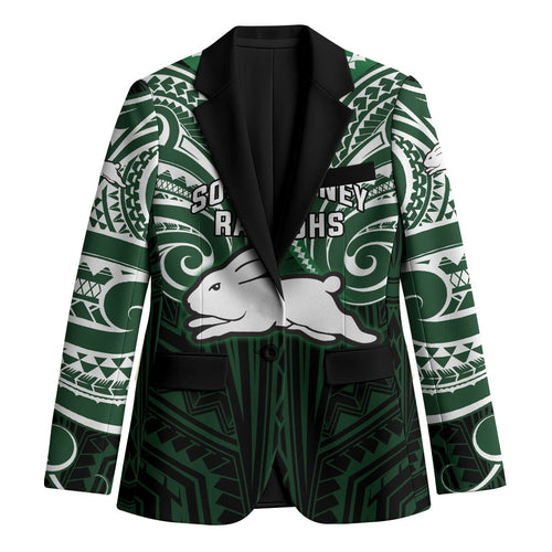 Custom South Sydney Rabbitohs Rugby Blazer Rabbit Warrior Polynesia Islander Rugby Mascot