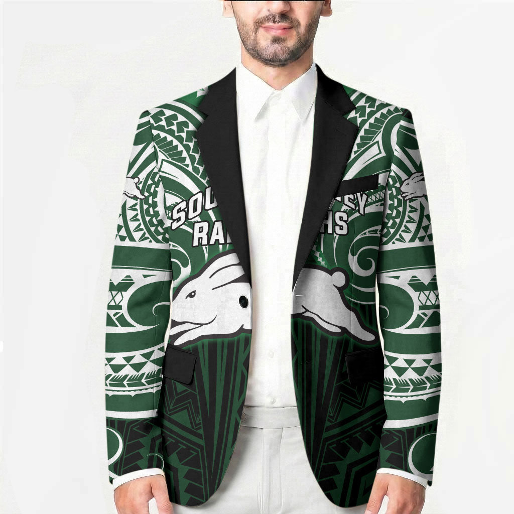 Custom South Sydney Rabbitohs Rugby Blazer Rabbit Warrior Polynesia Islander Rugby Mascot