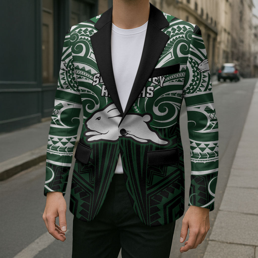 Custom South Sydney Rabbitohs Rugby Blazer Rabbit Warrior Polynesia Islander Rugby Mascot