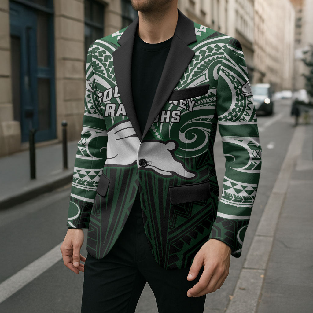 Custom South Sydney Rabbitohs Rugby Blazer Rabbit Warrior Polynesia Islander Rugby Mascot