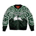 Custom South Sydney Rabbitohs Rugby Bomber Jacket Rabbit Warrior Polynesia Islander Rugby Mascot