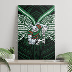Custom South Sydney Rabbitohs Rugby Canvas Wall Art Rabbit Warrior Polynesia Islander Rugby Mascot