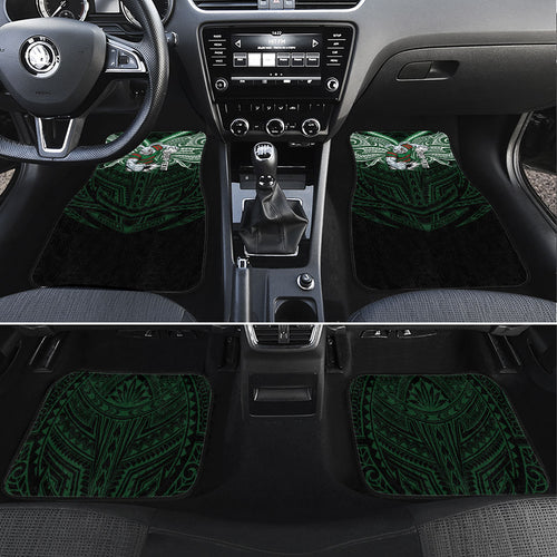 Custom South Sydney Rabbitohs Rugby Car Mats Rabbit Warrior Polynesia Islander Rugby Mascot