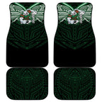 Custom South Sydney Rabbitohs Rugby Car Mats Rabbit Warrior Polynesia Islander Rugby Mascot