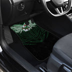 Custom South Sydney Rabbitohs Rugby Car Mats Rabbit Warrior Polynesia Islander Rugby Mascot